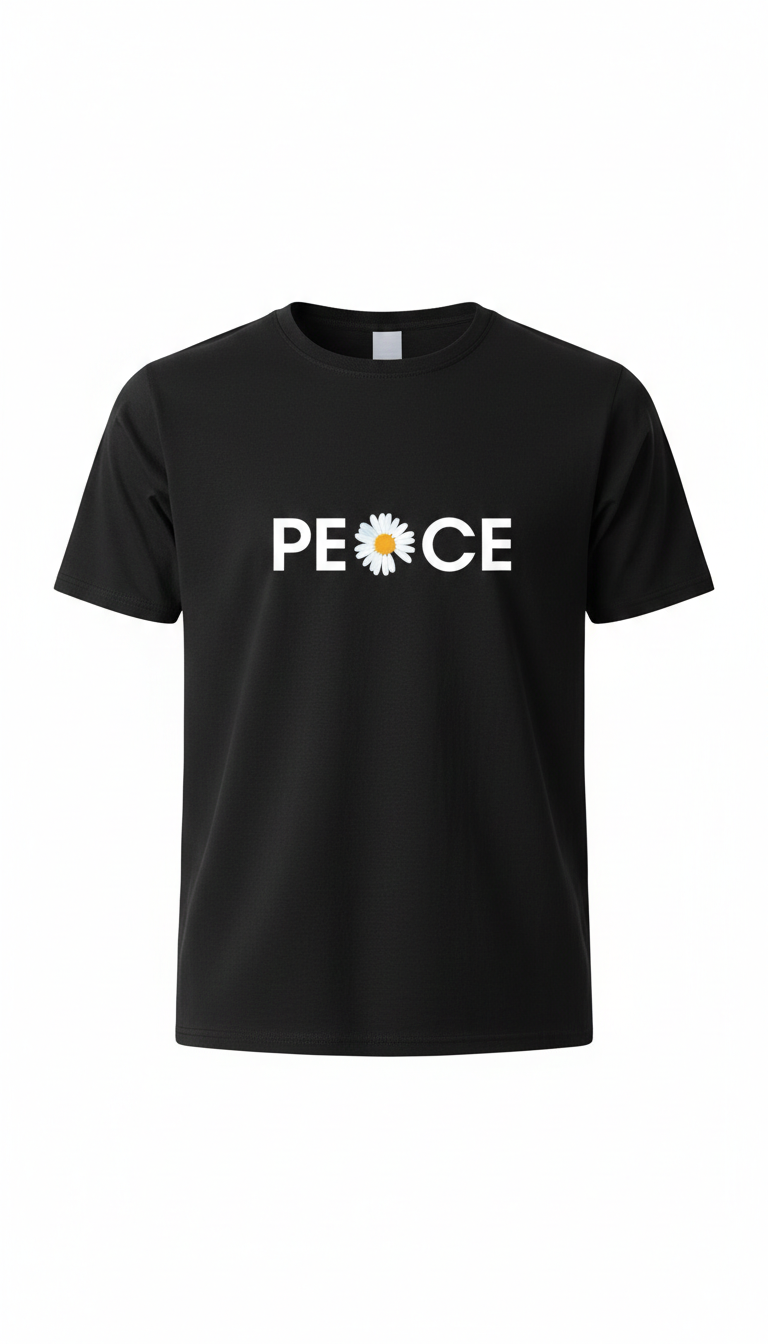 Peace Daisy Minimalist Tee