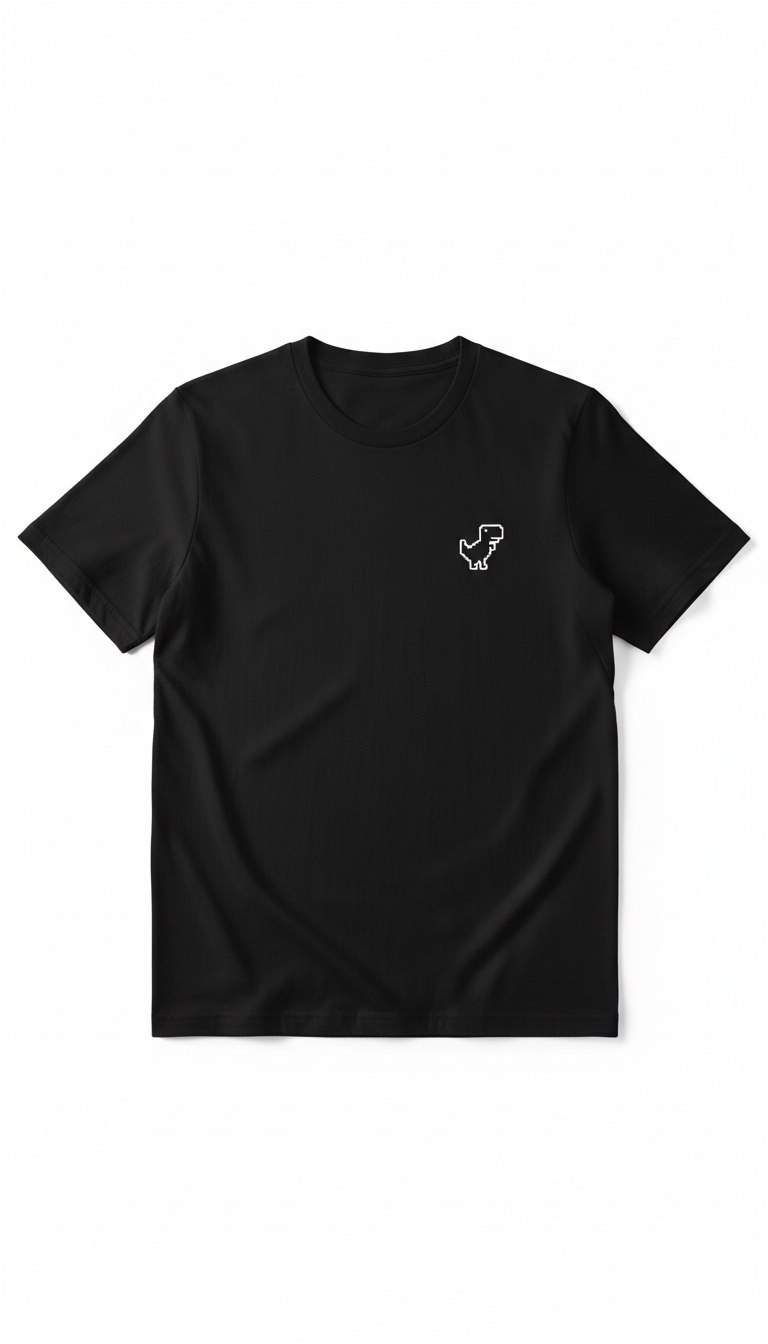 Pixel Dino Small Logo Tee