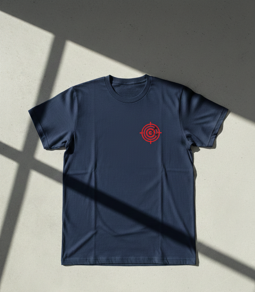 Red Bullseye Target Navy Tee